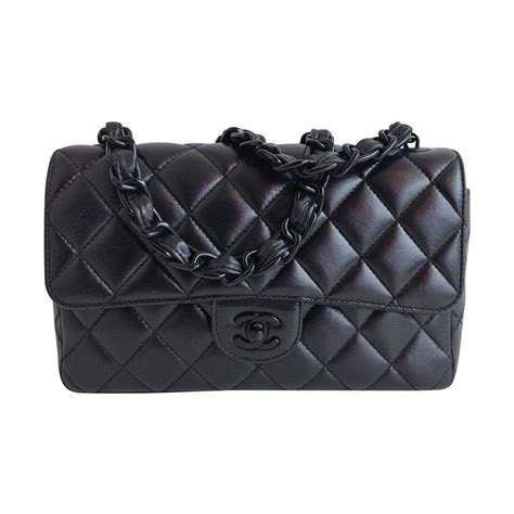 red chanel bag black chain|large black chanel handbag.